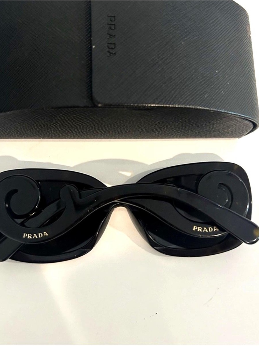 PRADA Baroque Black Sunglasses | Authentic | Loose Arm – Priced Accordingly - Picture 2 of 5